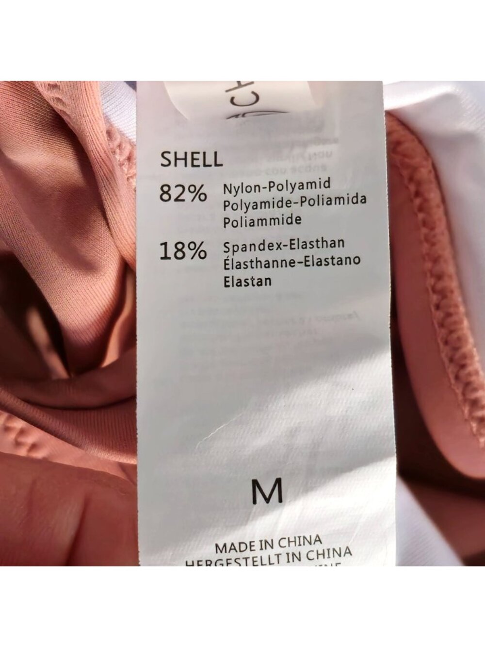 Scalloped One-Piece Swimsuit M Dusty Rose UPF 50+ Cut-Out Adjustable Modest - Picture 6 of 8